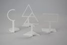 Tall Triangle Earring Stand – White