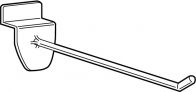 Prong Hook – Slatwall 150mm: White