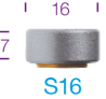 Stand Off S16 7mm x 16mm Satin