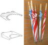 Slatwall Umbrella Display. Top Fixing – save 30%