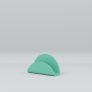 Business Card Holder. Curved Design in Spearmint Green